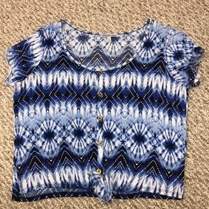 Tie in front button down Charlotte Ruse Tie dye